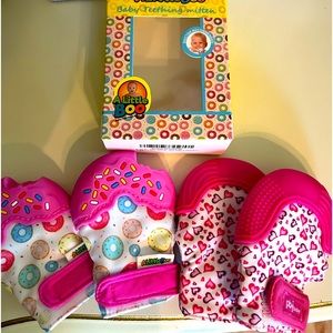 A Little Boo and  PBnJ Teething mittens